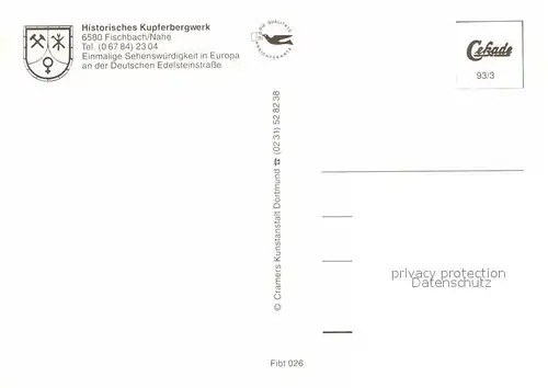 AK / Ansichtskarte Fischbach Nahe Hosenbachtal Fischweiher Historisches Kupferbergwerk Edelsteinschleifer