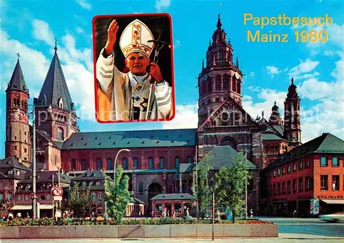 AK / Ansichtskarte Mainz Rhein Papstbesuch Mainzer Dom Sonderstempel