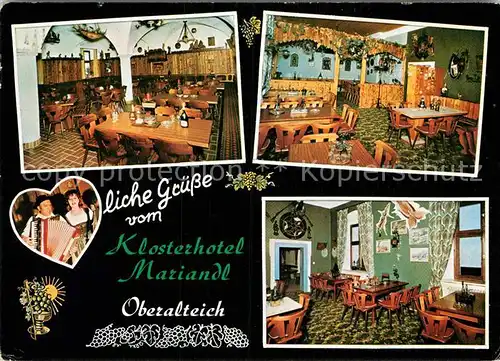 AK / Ansichtskarte Oberalteich Klosterhotel Mariandl Restaurant Klosterbraeustueberl Kat. Bogen