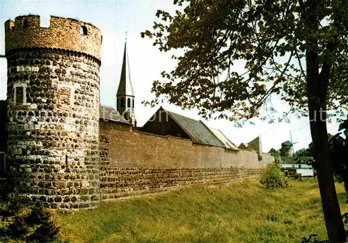 AK / Ansichtskarte Zons Stadtmauer mit Kroetschenturm Muehle Kat. Dormagen