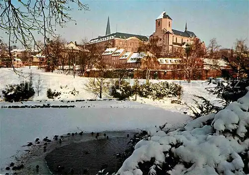 AK / Ansichtskarte Moenchengladbach Abteiberg Winterlandschaft Kat. Moenchengladbach