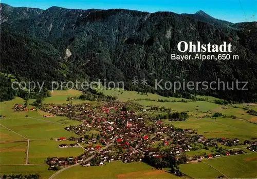AK / Ansichtskarte Ohlstadt Erholungsort Loisachtal am Fusse des Heimgartens Bayerische Alpen Fliegeraufnahme Kat. Ohlstadt