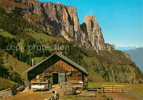 AK / Ansichtskarte Seiser Alm Saltnerhuette Tschabiet Kat. Seis am Schlern Kastelruth Suedtirol