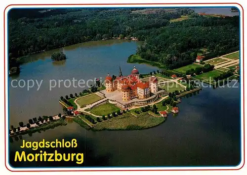 AK / Ansichtskarte Dresden Fliegeraufnahme Jagdschloss Moritzburg Kat. Dresden Elbe