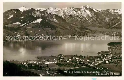 AK / Ansichtskarte Bad Wiessee mit Baumgarten und Bodenschneid Tegernsee Alpenpanorama Kat. Bad Wiessee