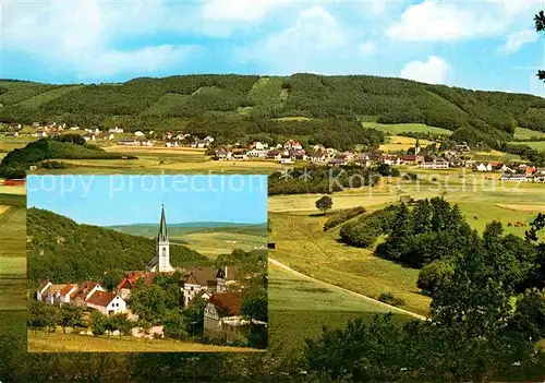 AK / Ansichtskarte Duedinghausen Medebach Panorama Kirche