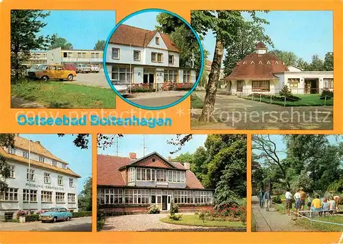 AK / Ansichtskarte Boltenhagen Ostseebad Kurverwaltung Pavillon Bar Poliklinik Haus am Meer Minigolfanlage Kat. Ostseebad Boltenhagen