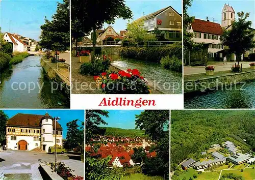 AK / Ansichtskarte Aidlingen Wuerttemberg Teilansichten Schloss Fliegeraufnahme Kat. Aidlingen