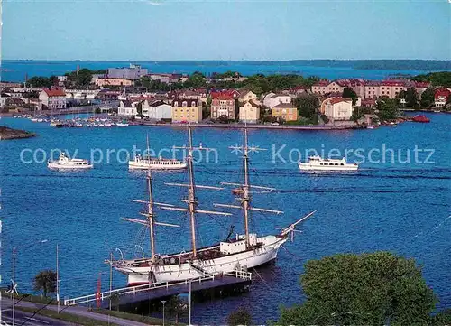 AK / Ansichtskarte Karlskrona Fliegeraufnahme Dreimaster Kat. Karlskrona