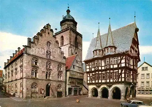 AK / Ansichtskarte Alsfeld Marktplatz mit Rathaus Kat. Alsfeld