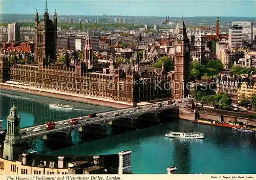 AK / Ansichtskarte London The Houses of Parliament and Westminster Bridge Kat. City of London