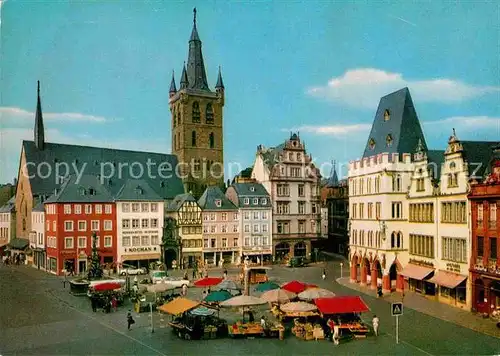 AK / Ansichtskarte Trier Hauptmarkt mit Marktkirche St Gangolf und Steipe Kat. Trier