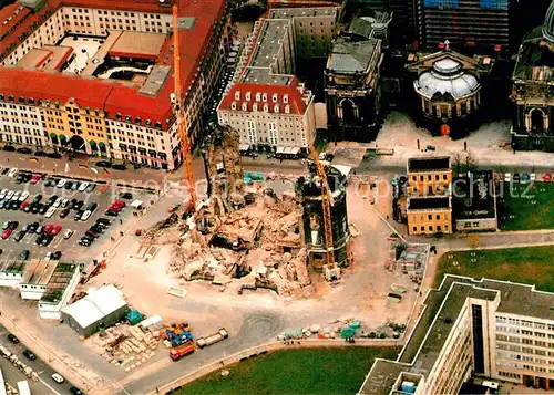 AK / Ansichtskarte Dresden Frauenkirche Fliegeraufnahme Kat. Dresden Elbe