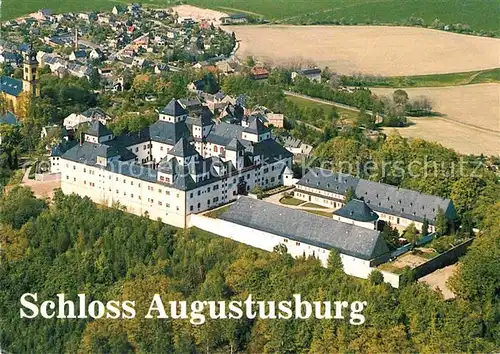 AK / Ansichtskarte Augustusburg Schloss Augustusburg Fliegeraufnahme Kat. Augustusburg