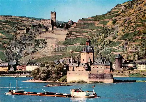 AK / Ansichtskarte Kaub Rhein Die Pfalz Rheinpartie