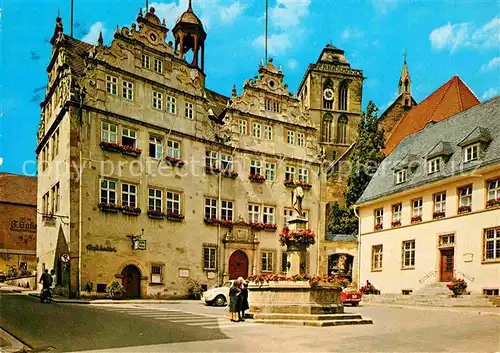 AK / Ansichtskarte Bad Hersfeld Rathaus mit Lullusbrunnen Kat. Bad Hersfeld