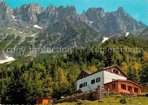 AK / Ansichtskarte Gaudeamushuette mit Toerlspitzen Wilder Kaiser Kat. Wildermieming