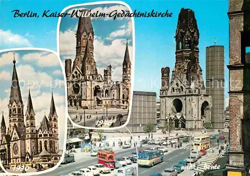 AK / Ansichtskarte Berlin Kaiser Wilhelm Gedaechtniskirche 1936 1946 und heute Kat. Berlin