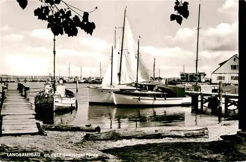 AK / Ansichtskarte Langballigau Flensburger Foerde Segelboot Kat. Langballig