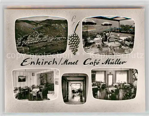 AK / Ansichtskarte Enkirch Mosel Cafe Mueller Panorama Kat. Enkirch