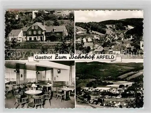AK / Ansichtskarte Arfeld Gasthof zum Bahnhof Panoramen Kat. Bad Berleburg