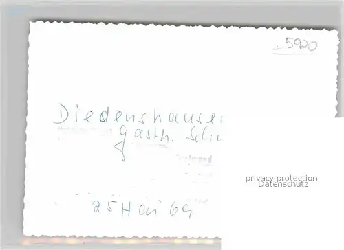 AK / Ansichtskarte Diedenshausen Wittgenstein Gasthaus Schuberth Kat. Bad Berleburg