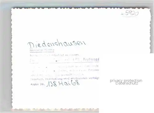 AK / Ansichtskarte Diedenshausen Wittgenstein Pension Kat. Bad Berleburg