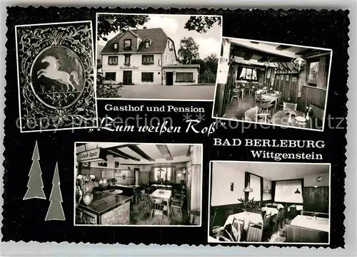 AK / Ansichtskarte Berleburg Bad Gasthof Pension Zum weissen Ross Kat. Bad Berleburg