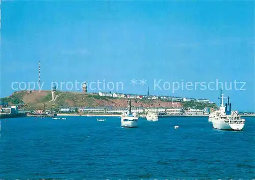 AK / Ansichtskarte Helgoland Schiffe auf Reede  Kat. Helgoland
