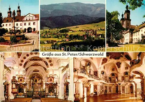 AK / Ansichtskarte St Peter Schwarzwald Fliegeraufnahme Bibliothek Kat. St. Peter