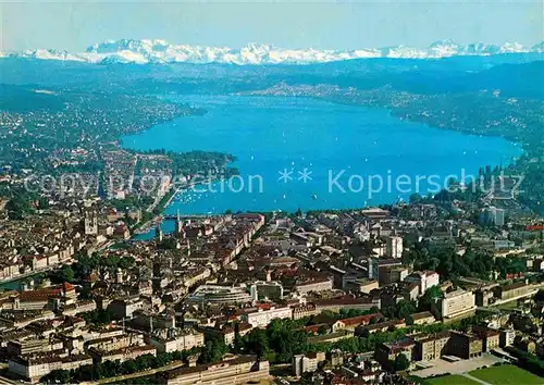 AK / Ansichtskarte Zuerich ZH Fliegeraufnahme Alpen