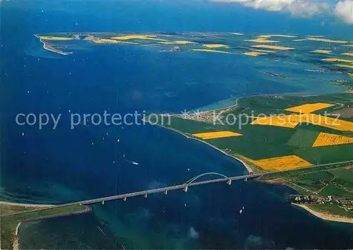 AK / Ansichtskarte Fehmarnsund Fliegeraufnahme Bruecke