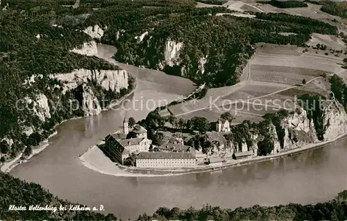 AK / Ansichtskarte Weltenburg Kelheim Kloster an der Donau Fliegeraufnahme Kat. Kelheim