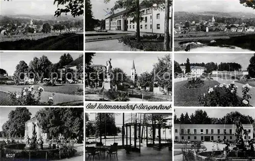 AK / Ansichtskarte Bad Tatzmannsdorf Burgenland Teilansichten Kurhaus Kurpark Denkmal Brunnen Kat. Bad Tatzmannsdorf