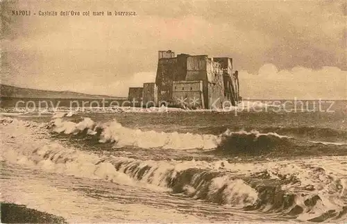 AK / Ansichtskarte Napoli Neapel Castello dell Ove col mare la burrasca Kat. Napoli