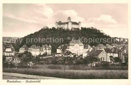 AK / Ansichtskarte Montabaur Westerwald Ortsansicht mit Schloss Kat. Montabaur