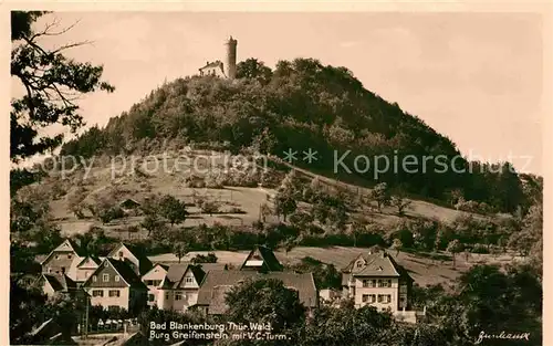 AK / Ansichtskarte Bad Blankenburg Burg Greifenstein mit VC Turm Kat. Bad Blankenburg