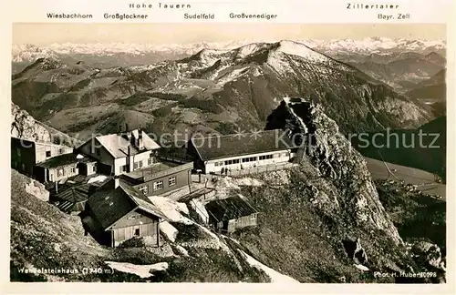 AK / Ansichtskarte Wendelsteinhaus Berghaus Alpenpanorama Hohe Tauern Zillertaler Alpen Kat. Bayrischzell