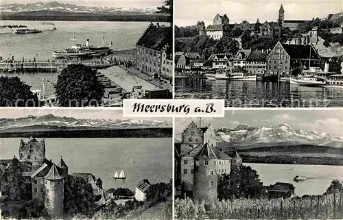 AK / Ansichtskarte Meersburg Bodensee Hafen Stadtansicht Schloss  Kat. Meersburg