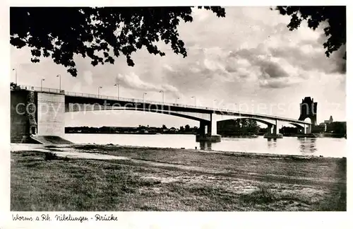 AK / Ansichtskarte Worms Rhein Nibelungen Bruecke  Kat. Worms