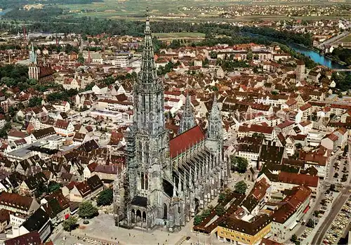 AK / Ansichtskarte Ulm Donau Fliegeraufnahme Hoechste Kirche der Welt Kat. Ulm