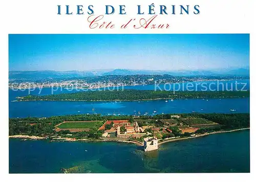 AK / Ansichtskarte Cannes Alpes Maritimes Fliegeraufnahme Iles de Lerins Kat. Cannes