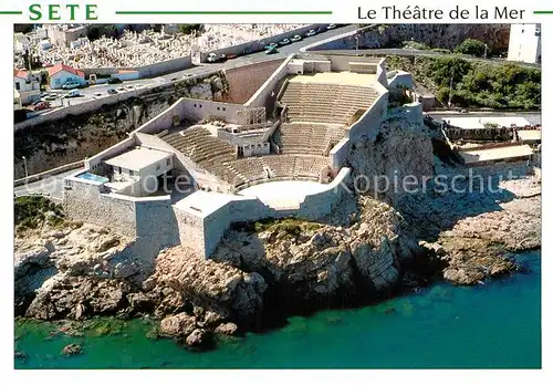 AK / Ansichtskarte Sete Herault Fliegeraufnahme Theatre de Mer Kat. Sete