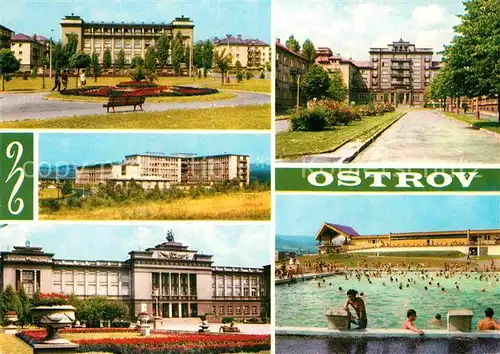 AK / Ansichtskarte Ostrov Schlackenwerth Palast Schwimmbad  Kat. Tschechische Republik