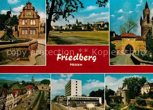 AK / Ansichtskarte Friedberg Hessen Teilansichten Schloss Kat. Friedberg (Hessen)