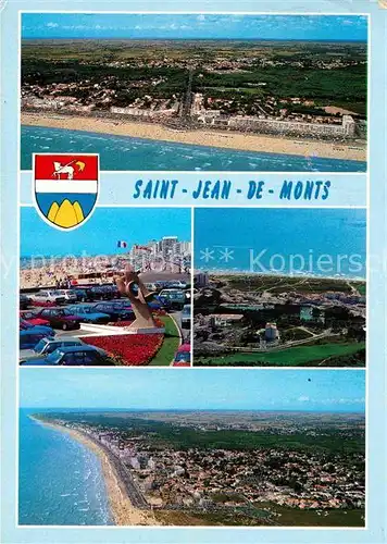 AK / Ansichtskarte Saint Jean de Monts Fliegeraufnahmen Strandpartien Kat. Saint Jean de Monts
