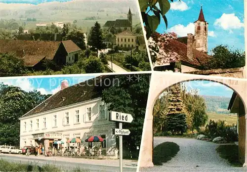 AK / Ansichtskarte Ried Riederberg Teilansichten Kirche Gaststaette