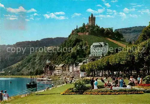 AK / Ansichtskarte Cochem Mosel Moselpartie mit Burg Kat. Cochem