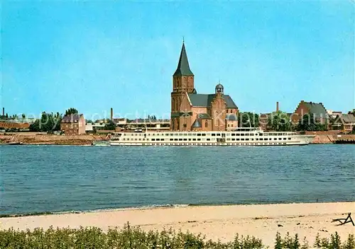 AK / Ansichtskarte Emmerich Rhein Rheinpartie mit Martinikirche Kat. Emmerich am Rhein