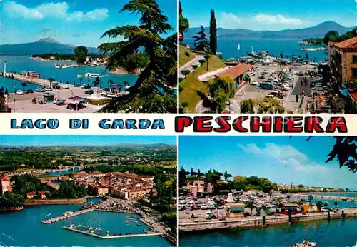 AK / Ansichtskarte Peschiera Lago di Garda Fliegeraufnahme Hafen 